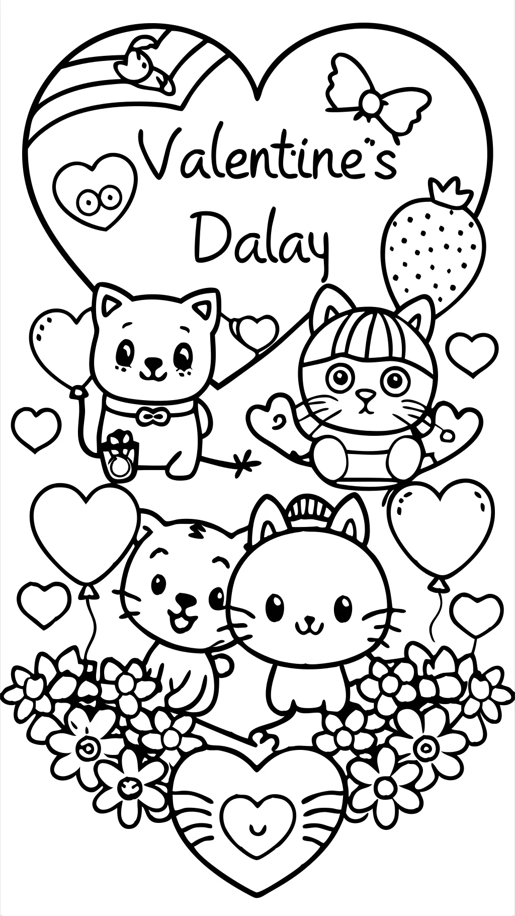 valentine’s day coloring page